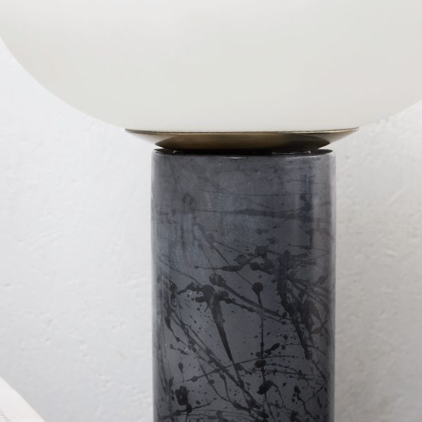 Bordlampe, opal keramik